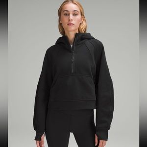 LULULEMON Scuba Oversized Half Zip Hoodie Black M/L NWT